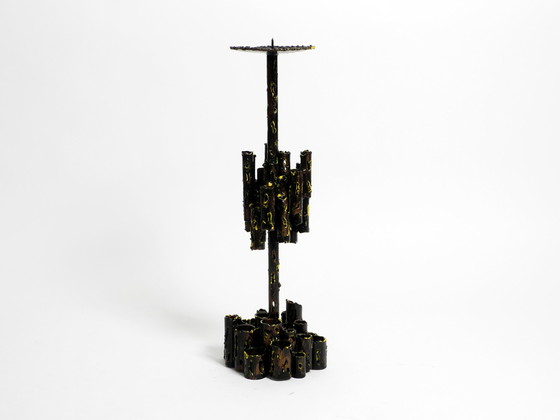 Image 1 of Marcello Fantoni 1950s brutalist iron candle holder