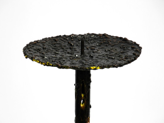 Image 1 of Marcello Fantoni 1950s brutalist iron candle holder