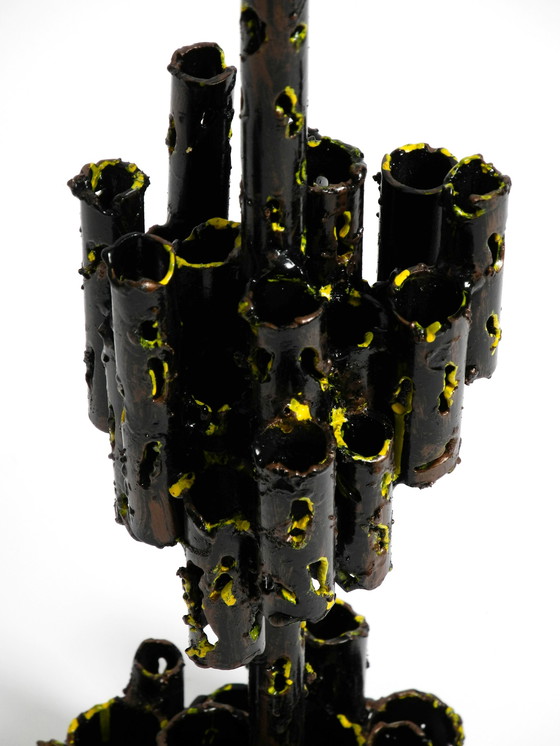 Image 1 of Marcello Fantoni 1950s brutalist iron candle holder