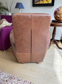 Label armchair + footstool