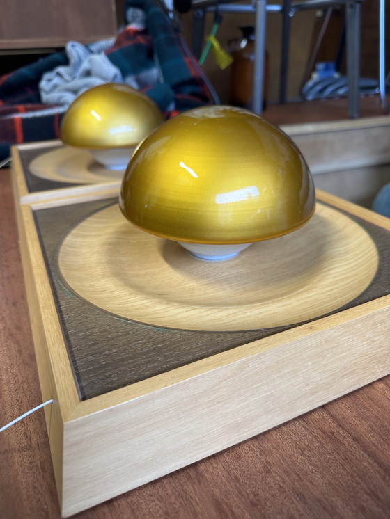 Image 1 of 2 gold-colored design wall lamps