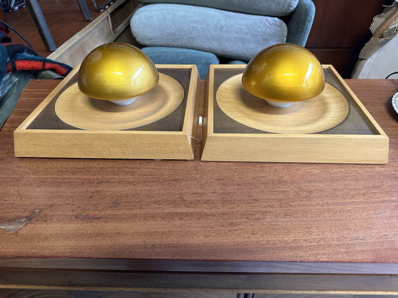 Image 1 of 2 gold-colored design wall lamps