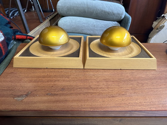 Image 1 of 2 gold-colored design wall lamps