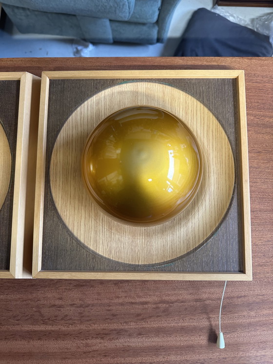 Image 1 of 2 gold-colored design wall lamps