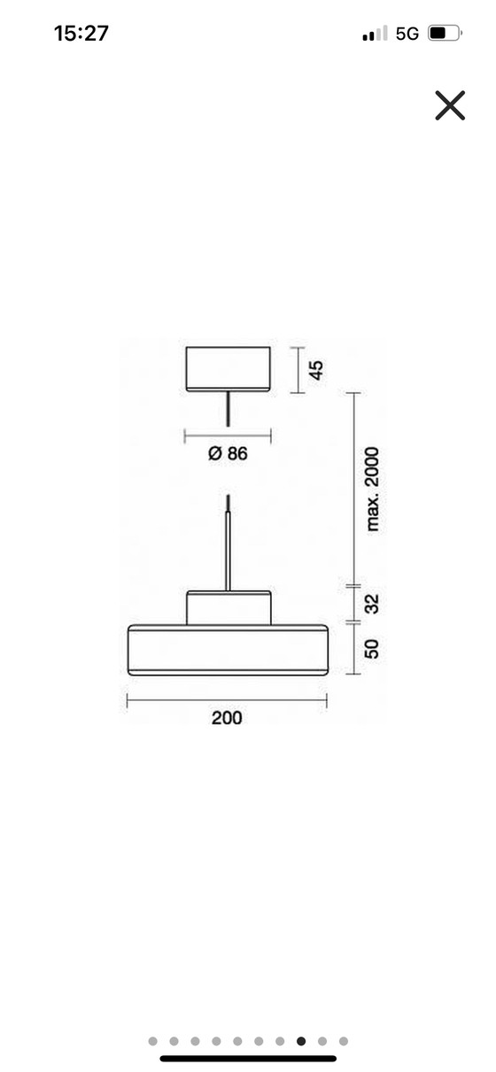 Image 1 of 2x Belux Focus hanging lamp