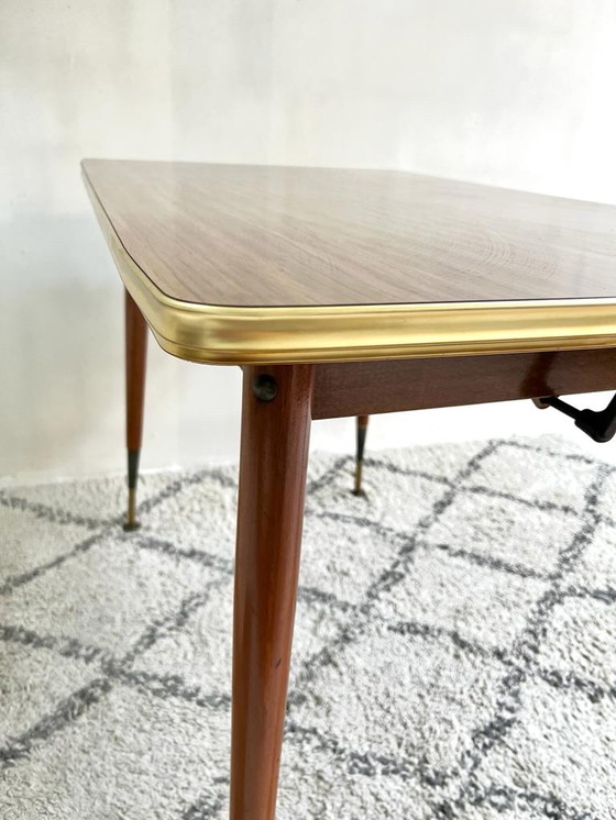 Image 1 of 1950s table extensible réglable en hauteur Hornitex Vierhaus Tische