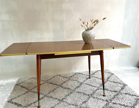 Image 1 of 1950s table extensible réglable en hauteur Hornitex Vierhaus Tische