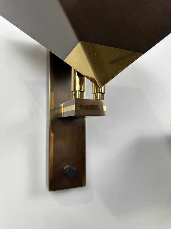 Image 1 of 2x lampade da parete di design vintage in bronzo