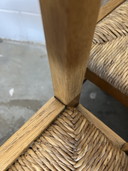 6x chaise vintage avec siège en osier