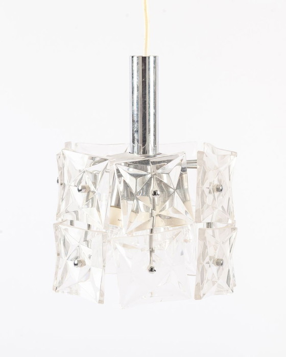 Image 1 of German crystal glass pendant lamp, 1960s