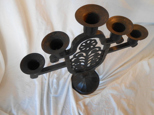 Wrought iron candlestick Hugo Berger (Goberg Schmalkalden)