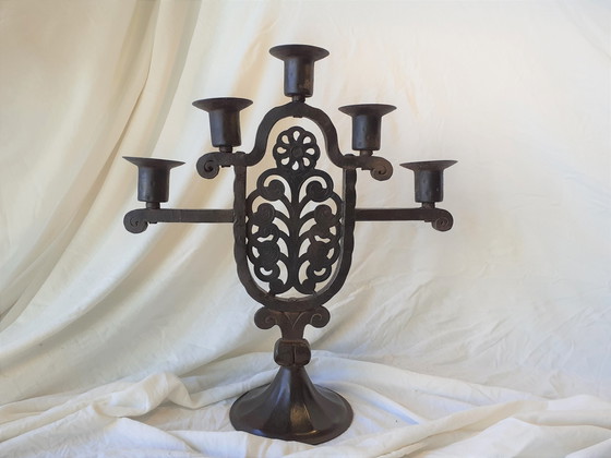 Image 1 of Wrought iron candlestick Hugo Berger (Goberg Schmalkalden)