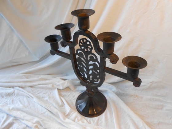 Image 1 of Wrought iron candlestick Hugo Berger (Goberg Schmalkalden)