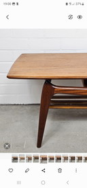 Table basse vintage Louis van Teeffelen pour Wébé