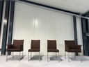 4 Bert plantagie Groove dining chairs brown wool fabric
