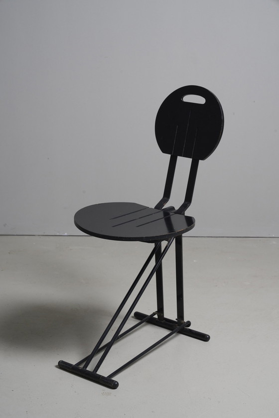 Image 1 of 4x Vintage Italian Post Modern folding chair
