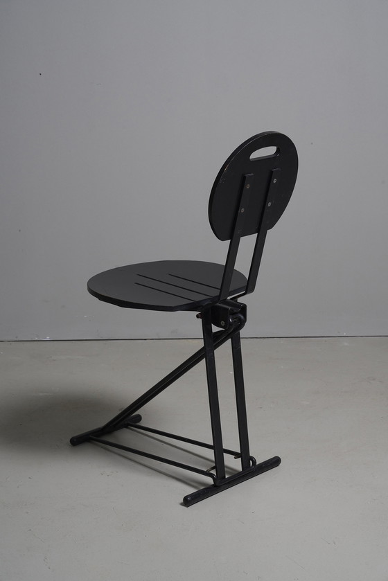 Image 1 of 4x Vintage Italian Post Modern folding chair