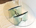 Vintage 1970 Gallotti & Radice crystal coffee table