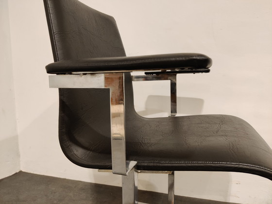 Image 1 of 6 Vintage chrome dining chairs, 1970s