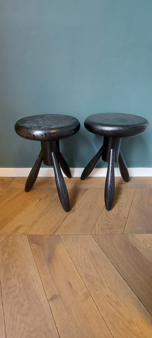 2 rocket stools, Artek Baby Rocket Stool designed by Eero Aarnio