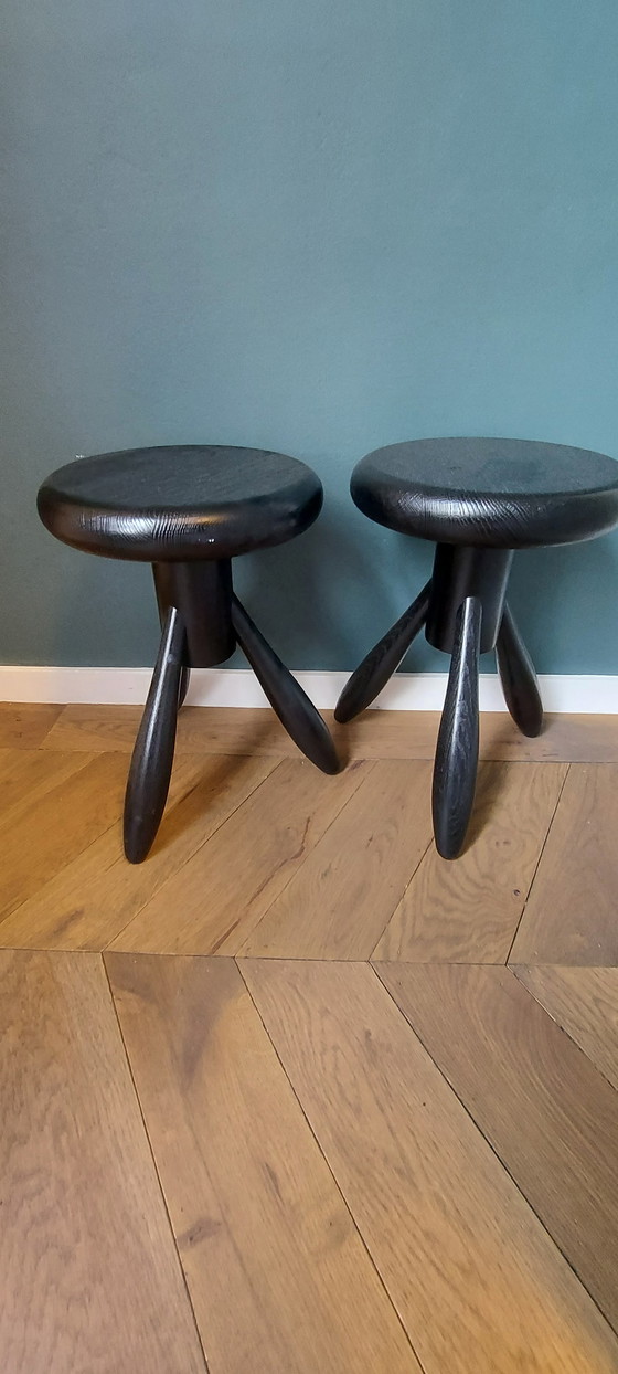 Image 1 of 2 tabourets fusée, Artek Baby Rocket Stool conçu par Eero Aarnio