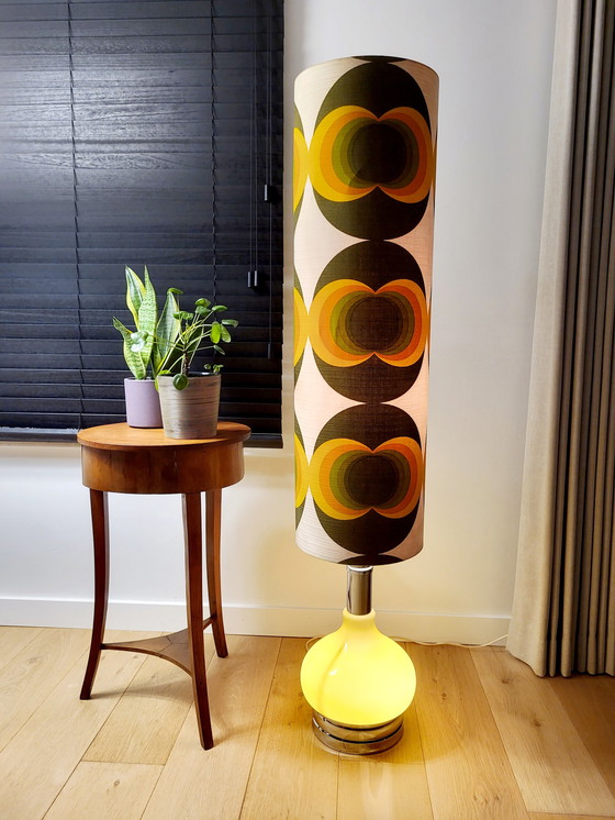 Image 1 of Retro XL floor lamp with glass base from the 1960s