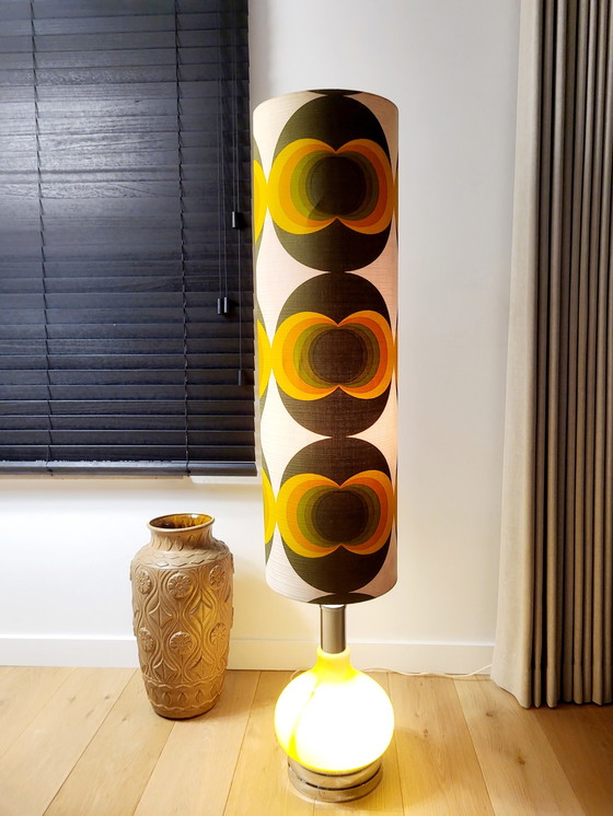 Image 1 of Retro XL floor lamp with glass base from the 1960s