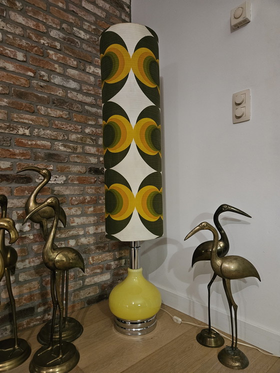 Image 1 of Retro XL floor lamp with glass base from the 1960s