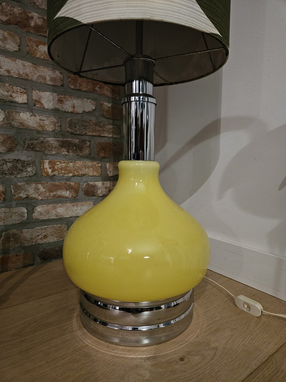 Image 1 of Retro XL floor lamp with glass base from the 1960s