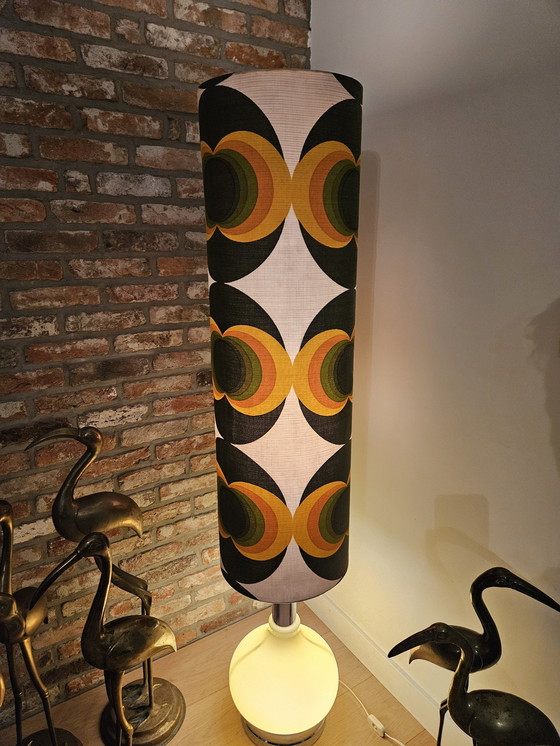 Image 1 of Retro XL floor lamp with glass base from the 1960s