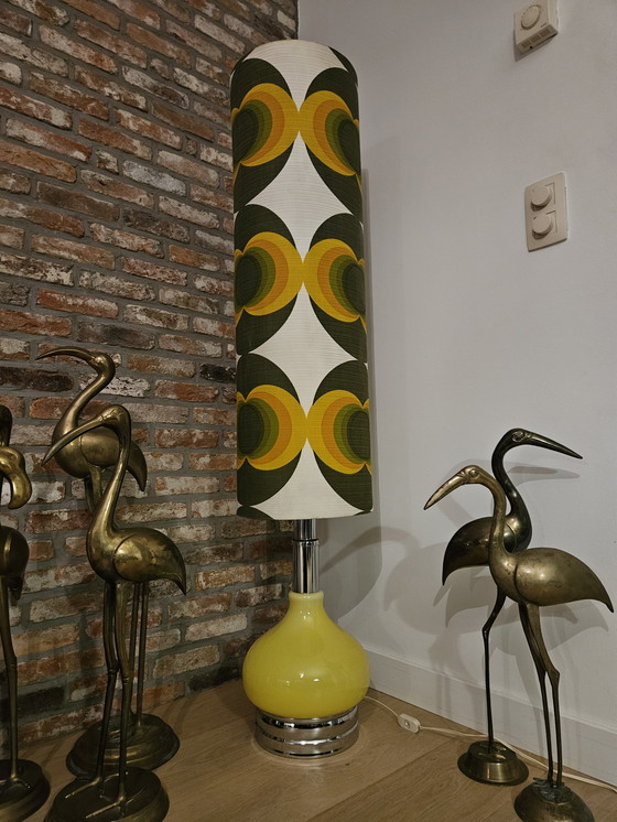 Image 1 of Retro XL floor lamp with glass base from the 1960s