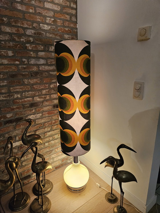 Image 1 of Retro XL floor lamp with glass base from the 1960s