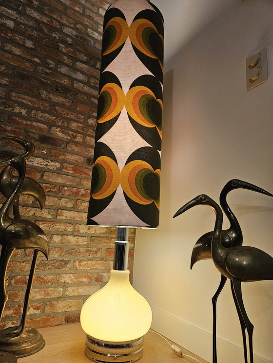 Image 1 of Retro XL floor lamp with glass base from the 1960s