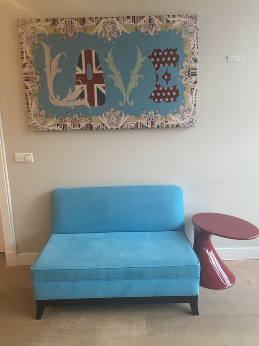 Vintage bench turquoise