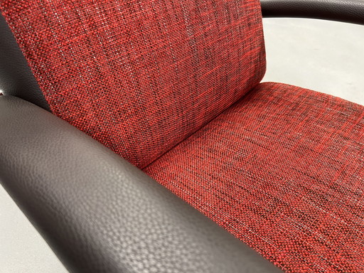 Leolux Scylla armchair red brown