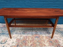 Table basse vintage en rotin