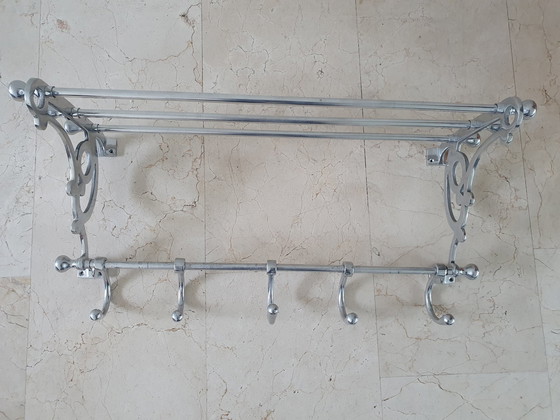 Image 1 of Porte-manteau Art Déco en aluminium