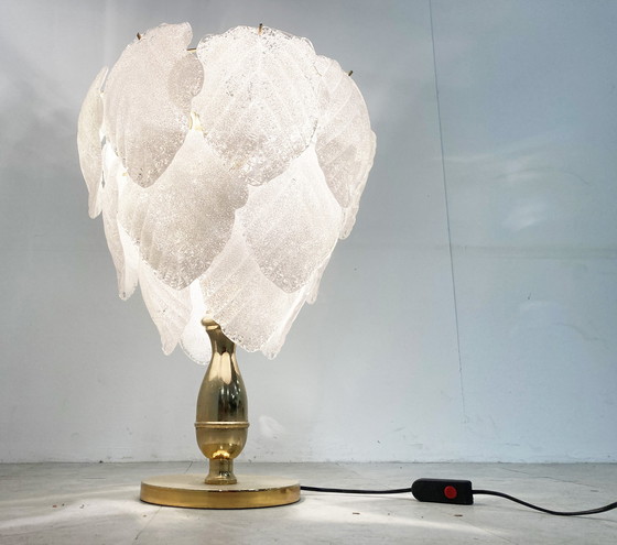 Image 1 of Lampe de table vintage à feuilles