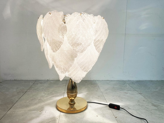 Image 1 of Lampe de table vintage à feuilles