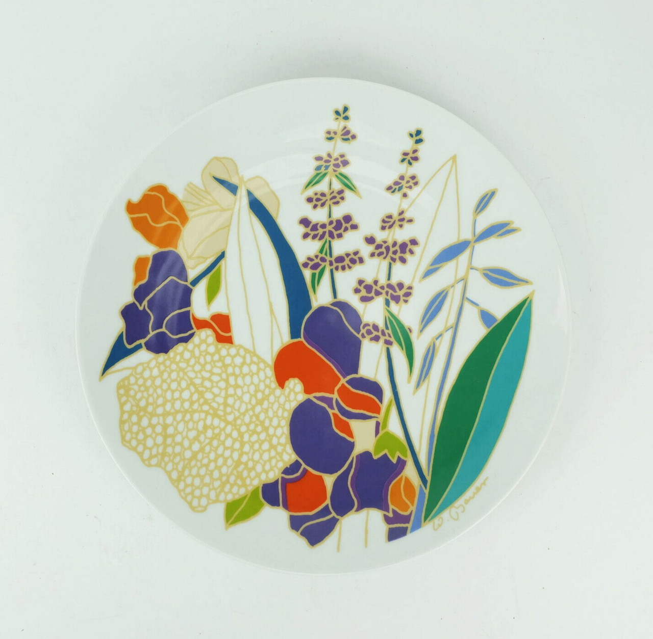 large vintage 1970s rosenthal studio line WALL PLATE wolf bauer