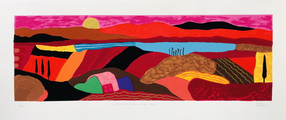 Image 1 of Ronald Boonacker screen print - Tuscan Landscape III, Italy