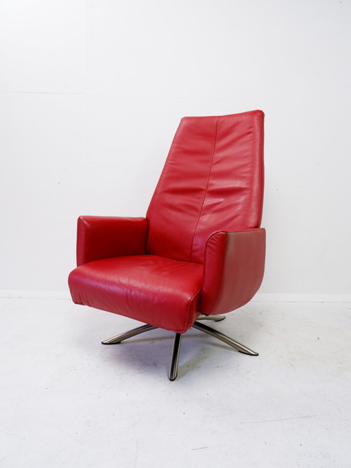 Danish leather armchair by Hjort Knudsen