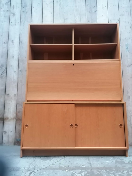 Image 1 of Borge Mogensen wall cupboard folding desk