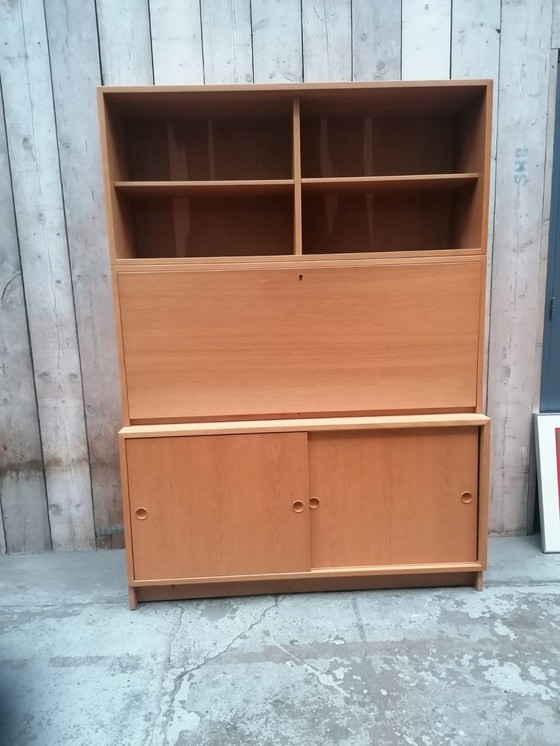 Image 1 of Borge Mogensen wall cupboard folding desk