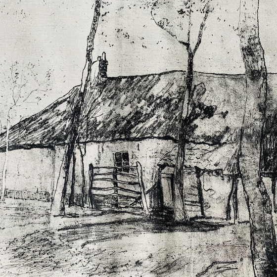 Image 1 of Etching Frans Hens (1856-1928) - La Ferme