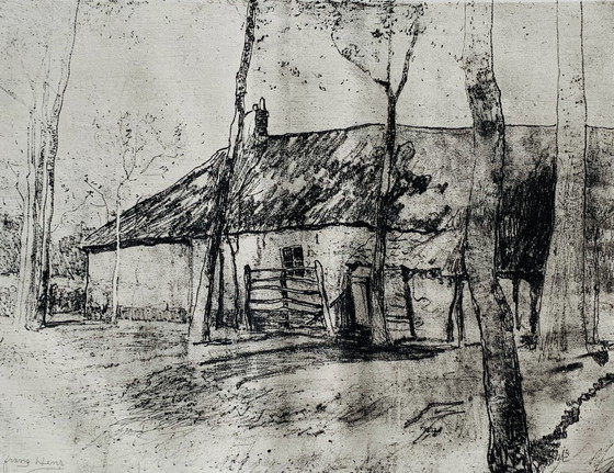 Image 1 of Etching Frans Hens (1856-1928) - La Ferme