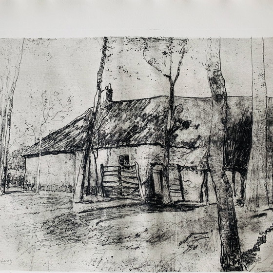 Image 1 of Etching Frans Hens (1856-1928) - La Ferme