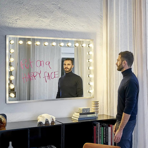 Image 1 of Vintage Italian Makeup Mirror with Lights