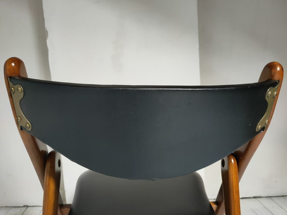 Image 1 of 6x Mid Century Design Folding "Compass" Chairs, Klapstoelen