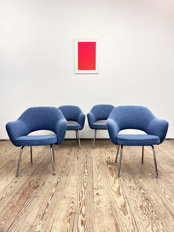 Image 1 of Ensemble de 4 chaises de direction par Eero Saarinen, Knoll International, Allemagne